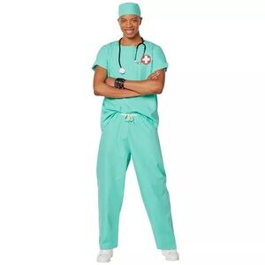 Adult ER Surgeon Costume Halloween scrubs dress up - Adult large/xlarge 💉🩸🩺
